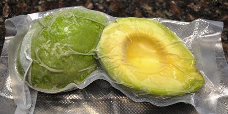 Frozen Vacuum Sealed (Packed) Avocado Halves