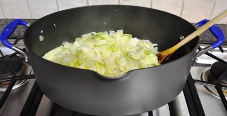 Sauteed Cabbage, Onion, and Garlic