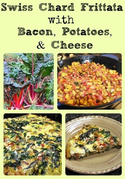 Swiss Chard Frittata with Bacon, Potatoes, & Cheese via Better Hens and Gardens