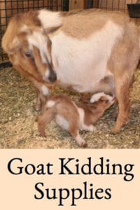 Goat Kidding Supplies