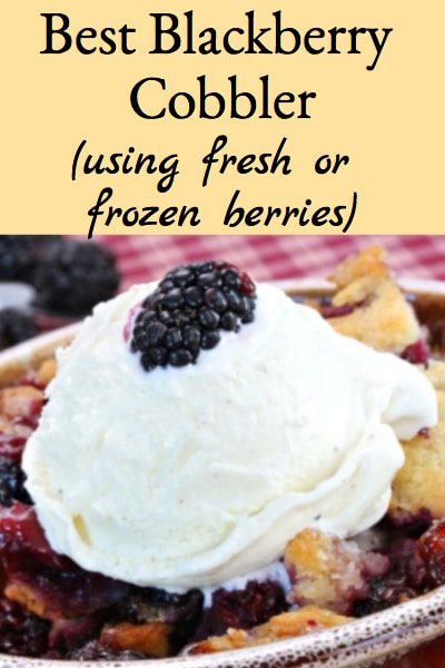 best blackberry cobbler (using fresh or frozen berries)