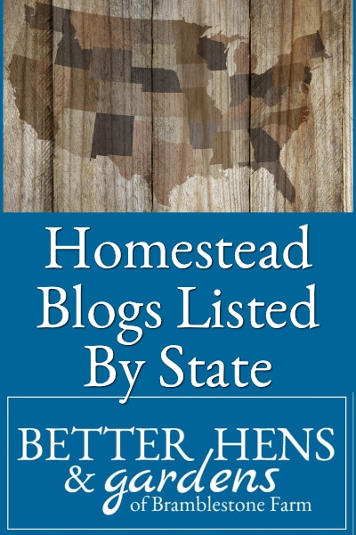 homesteading blogs listed by state