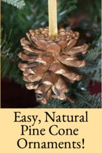 Easy DIY Natural Pine Cone Ornaments