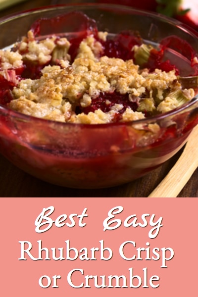 best easy rhubarb crisp or crumble recipe