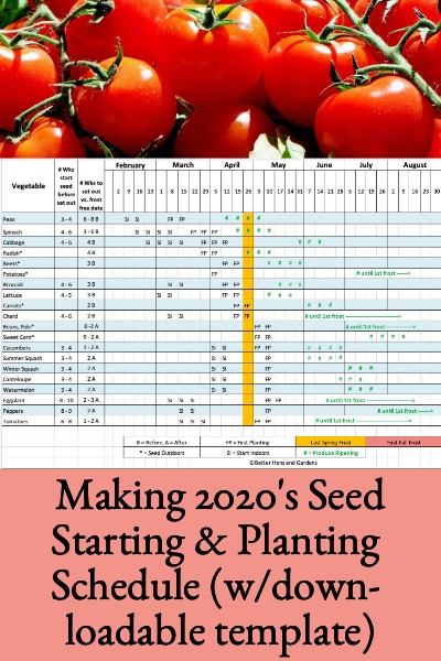Making 2020 S Seed Starting Planting Schedule W Downloadable
