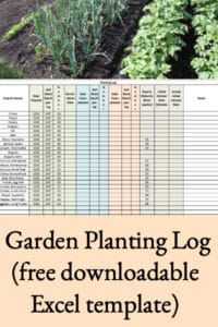 Garden Planting Log (w/free downloadable template)