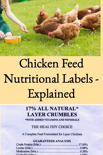 chicken feed nutritional labels
