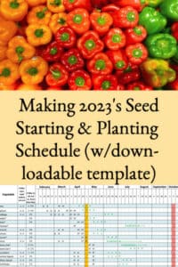 Making 2023’s Seed Starting & Planting Schedule (w/downloadable template)